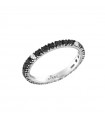 Veretta Crieri Ring - Aeterna in 18K White Gold with Black Diamonds and White Diamonds - Size 15 - 0