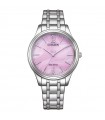 Citizen Women's Eco-Drive Watch - Lady Elegance Silver 34mm Pink - 0