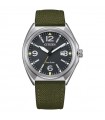 Orologio Eco-Drive Citizen da Uomo - Military Of 2025 Tempo e Data Verde Militare 41mm Nero