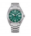 Orologio Eco-Drive Citizen da Uomo - Military Of 2025 Tempo e Data Silver 40mm Verde