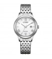 Citizen Eco-Drive Women's Watch - Lady Time and Date Silver 31.5mm White