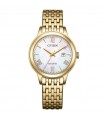 Citizen Eco-Drive Women's Watch - Lady Dazzling Time and Date Gold 31.5mm Mother of Pearl - 0