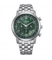 Citizen Eco-Drive Men's Watch - Of Collection Chronograph Silver 42mm Green