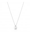 Coscia Necklace - with 7-7.5mm Akoya Pearl Pendant and Natural Diamond - 0