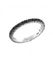 Veretta Crieri Ring - Aeterna in 18K White Gold with Black Diamonds 0.41 ct - Size 17 - 0