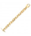 Unoaerre Bracelet - in Gilded Bronze with Double Strand of Forced Chain