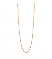 Unoaerre Necklace - Golden Bronze Choker with Rope Chain - 45 cm