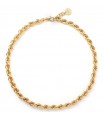 Unoaerre Necklace - Korda in Gilded Bronze with Rope Chain