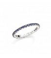 Crieri Veretta Ring - Aeterna in 18K White Gold with 0.78 ct Blue Sapphires - Size 19 - 0