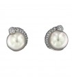 Nimei Women's Earrings with Australia Maxima Pearls and Diamonds - 0