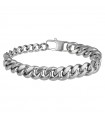 Breil Men's Bracelet - Double in Satin Steel with Ear of Wheat Chain