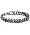 Breil Men's Bracelet - Double in Antique Steel with Wheat Ear Chain