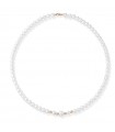 Lelune Necklace - Young with 5.5-6 mm Cultured Pearls and 18K Rose Gold Spheres - 0