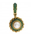 Zancan Pendant for Women - in 18K Yellow Gold with 7.5-8 mm Pearl and Emerald Root