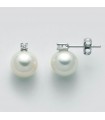 Miluna Earrings with Freshwater Pearls and Diamonds for Women - 0