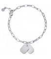 Breil Bracelet for Women - Private Code with Steel Chain and Double Plate