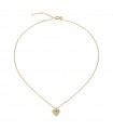 Breil Necklace for Women - Darling in 925% Gilded Silver with Heart Pendant in Cubic Zirconia Pavè