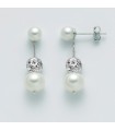 Miluna Earrings with Pearls and Diamond Boule for Women - 0