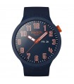 Orologio Swatch - Essentials Essentially Confident Tempo e Data 47mm Blu Scuro con Numeri Rossi