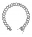 Bronzallure Bracelet - Altissima with Grumetta Chain and Cubic Zirconia Pavé - Size L