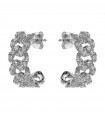 Bronzallure Earrings - Very High Lobe with Grumetta Chain and Cubic Zirconia