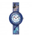 Orologio Flik Flak per Bambini - Friends Fur-Ever Cutie Puppy Solo Tempo 32mm Blu con Cagnolini