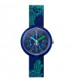 Flik Flak Watch for Kids - Gameland Cyberozaurus Time Only Blue 32mm with Dinosaurs