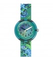 Orologio Flik Flak per Bambini - Friends Fur-Ever Camo Friends Solo Tempo 32mm Verde con Camaleonti