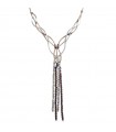 Women's Boccadamo Necklace - in 925% Pink Silver with White and Purple Swarovski