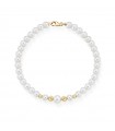 Bracciale Lelune - Starlight con Perle Coltivate 4.5-5 mm e Sfere in Oro Giallo 18 Carati