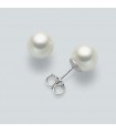 Miluna Woman's Earrings - in White Gold with 5,5-6 mm Pearls - 0