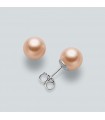 Miluna Earrings with 7-7,5 mm Regina Peach Pearls for Women - 0