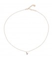 Rue Des Mille Choker - in 925% Silver Goldened with Letter V and White Zircons