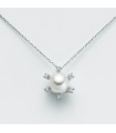 Nimei Necklace - in 18K White Gold with 10-10.5mm Pearl and Natural DiamondsNimei Necklace - in 18K White Gold with 10-10.5mm Pe