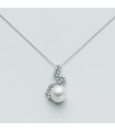 Nimei Necklace - 18K White Gold with 10-11mm Pearl and Natural Diamonds - 0