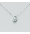 Nimei Necklace - in 18K White Gold with 10-11mm Maxima Australian Pearl and Natural Diamonds - 0