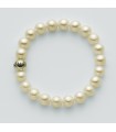 Nimei Bracelet - with Real Orange Pearls 8.5-9mm and Golden Sphere - 0