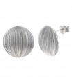 Salvatore Plata - Electra stud earrings in diamond-cut 925% rhodium-plated silver