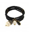 Etnò Women's Bracelet with Onyx and Pearls - 0