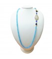 Etnò Woman's Necklace with Light Blue Quartz - 0