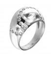 Picca Ring Fantasy Woman - in White Gold with Diamonds - 0