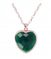 Collana Bronzallure Incanto - Carisma con Pendente a Cuore in Agata Verde