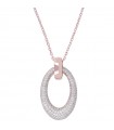 BRONZALLURE NECKLACE WITH OVAL PENDANT