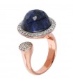 Bronzallure Woman Ring - Precious Open with Dumortierite and Zircons