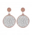 PAVE BRONZALLURE DISC EARRINGS