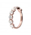 Bronzallure Altissima Ring with Zircons and Smooth Band for Woman