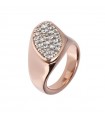 Bronzallure Ring Signet Pavè Diagonal for Woman