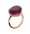 Bronzallure Woman Ring - Precious with Red Agate Stone and Zircons