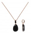 Bronzallure Woman Necklace - Precious with Black Spinels Stone Pendant