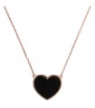 Collana Bronzallure  - Alba con Pendente a Cuore in Onice Nero